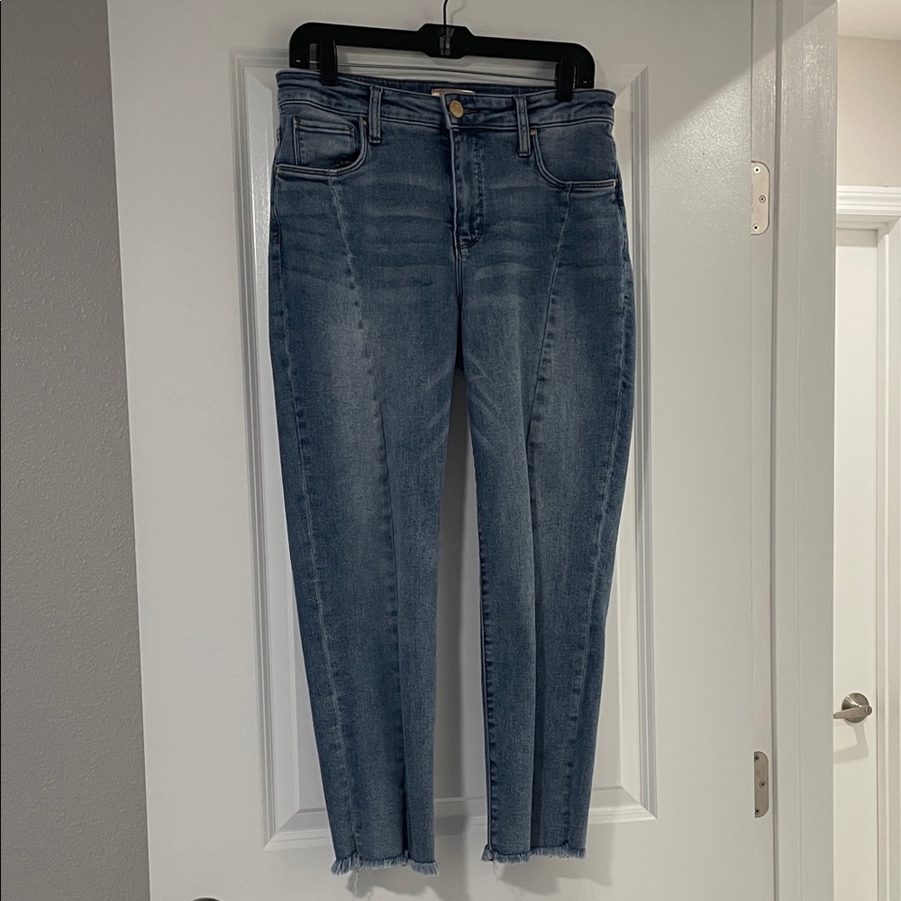 KUT from the Kloth Women's Rachael High-Rise Fab Ab Crop Ankle Stretch Jeans SZ
